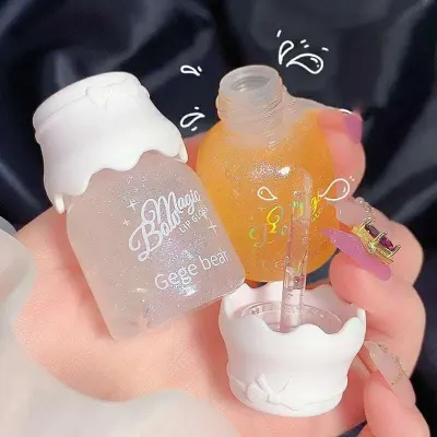 Gege Bear Milk Jar Lip Balm / Lip Oil 